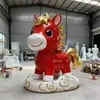 Decoração Personalizada para o Festival da Primavera de 2026 Ano do Cavalo Escultura de Cavalo do Zodíaco em Fibra de Vidro Mascote de Shopping Ornamento de Cavalo Cartoon de Ano Novo