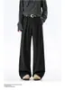 Pantalones de traje retro estilo Hong Kong, holgados y acampanados, nuevo modelo de verano 2026, pantalones curvos elegantes de lujo ligero, versátiles para hombres