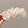 Presilha banana plissada de chifon, presilha vertical, presilha de garra de verão de alta qualidade, presilha para rabo de cavalo na nuca, presilha de cabelo elegante e delicada