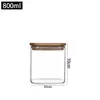 Frasco Sellado de Vidrio de Borosilicato Alto, Contenedor Cuadrado para Almacenamiento de Granos de Café y Cereales, Botella Transparente de Vidrio de Gran Capacidad para Cocina