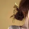 Pasador de Pelo en Forma de U con Borla de Mariposa Dorada, Estilo Antiguo, Gama Alta, Nuevo Estilo Chino, Pasador de Pasos Oscilantes, Dinastía Han, Accesorios de Estilo Chino, Accesorios para el Cabello