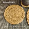 Venta al por mayor, posavasos de ratán vietnamita, almohadilla aislante, tapete redondo para mesa de té, tapete de ratán occidental para otoño, accesorios para juego de té