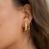 Pendientes de Moda Europea y Americana con Personalidad, Cadena Doble y Borlas, Chapados en Cobre con Oro Real de 18K, Pendientes de Circonita, Pendientes Transfronterizos, Venta al por Mayor