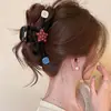 Pinza de flor estilo coreano para mujer, pasador de alta gama y exquisito, nuevo modelo 2026, pinza de tiburón grande para la parte trasera de la cabeza