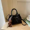 Bolso de Mano Tejido a Mano Estilizado y de Moda Coreano para Mujer 2026 Nuevo Bolso de Mano Tipo Cesta de Verduras Bolso Lindo de un Solo Hombro Cruzado