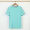 Camiseta de Manga Corta a Prueba de Tres Elementos para Hombre Blanca Cuello Redondo Algodón Merceizado Peso Pesado Capa Base Casual Versátil