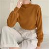 Nuevo Buena Calidad 2023 Nuevo Cuello Alto Base Color Sólido Cuello Alto Ajustado Camiseta Base Top Mujer