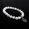 Pulseira de Pedra Vulcânica Moda Transfronteiriça Europeia e Americana Pulseira com Pingente de Estrela do Mar Pedra Natural Onda Lótus Yoga Amazônia