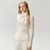 Nuevo Suéter de Cachemir 100% Puro Otoño 2026 con Cuello Semi Alto para Mujer, Top de Capa Base Tejido Estilo Coreano