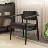 Cadeira de jantar estofada em madeira maciça nórdica Poltrona casual japonesa com encosto Cadeira confortável para mesa de estudo Cadeira para maquiagem Cadeira para mesa de jantar