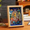 Estatua de Buda Thangka, Retrato de Bodhisattva, Salón Budista, Estudio, Escritorio de Oficina, Marco de Fotos, Pintura Colgante, Adornos de Escritorio de Animales del Zodiaco Budista