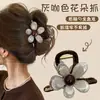 Exquisito pasador de flores estilo coreano para mujer, pinza de peinado de alta gama, pinza de tiburón para el cabello, accesorio versátil para el cabello