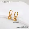 Pendientes de Corazón Europeos y Americanos Más Vendidos Transfronterizos Pendientes de Acero Inoxidable para Mujer Oro de 18 Quilates Elegantes Versátiles Pendientes Personalizados Incrustados con Diamantes para Mujer