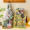 Toalla de gasa de algodón puro de cuatro capas, absorbente y de secado rápido, con un diseño jacquard de patrón de jungla, una linda toalla de baño para mujer, estilo nuevo