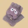 Guantes de Invierno sin Dedos con Cubierta abatible, Cálidos y Engrosados, con Piel Sintética de Visón, Guantes Versátiles Casuales para Estudiantes para Escribir con Cubierta