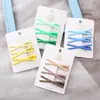 Dopamina estilo coreano simples sem costura clipe lateral marrom leite grampo de cabelo feminino franja lateral clipe de cabelo acessório de cabeça grampo de cabelo para cabelo quebrado