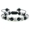 Comercio Exterior Europeo y Americano Creativos Espaciados Brillantes Pulseras Ojo de Tigre Piedra de Lava Volcánica Pulseras Trenzadas con Cuentas Pulseras de Yoga