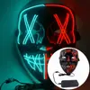 En Stock Amazon Halloween Máscara de Dos Colores El Luz Fría Ktv Fiesta de Baile Fluorescente Brillante Ultra-Delgada de Halloween