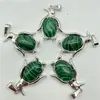 Venta Caliente Transfronteriza Joyería Europea y Americana Accesorios para Collares Cristal Natural Ágata Piedra Preciosa Colgante de Pingüino Aleación Accesorios Ecológicos