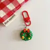 Chaveiro de Resina de Natal Desenho Animado Fofo Pingente para Mochila Pequeno Presente de Natal Charme Criativo para Bolsa de Estudante