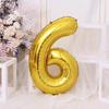 Balão de número dourado de 32 polegadas, foto de celebridade da Internet, meninos e meninas, aniversário infantil, festa de um ano, decoração de cena