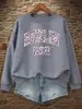Sudadera con Estampado de Leopardo Rosa Estampado de Berlín Moda Femenina Cuello Redondo Pulóver de Forro Polar Otoño Casual Ajuste Holgado