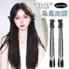 Trança de Peruca Feminina Presilha de Cabelo Rabo de Cavalo Estilo Ins Fita Trança Dupla Torcida Acessórios de Cabelo Rabo Baixo Nova Peruca de Chinoiserie Trança Rabo de Cavalo