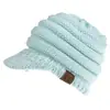 Ventas Directas de Fábrica nuevo gorro de visera vacío de otoño e invierno para mujer multicolor opcional gorro de lana con visera para mujer CC en stock lote