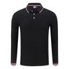 Camisas Polo de Manga Comprida com Lapela em Algodão Puro para Primavera e Outono, Personalizadas para Grupo Corporativo, Roupas de Trabalho, Camisetas de Trabalho Estampadas com Logo, Casual Business