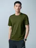Camiseta de Manga Corta para Hombre de Seda de Hielo Modal 60S Verano 2026 Lujo Ligero Lisa Color Sólido Holgada Versátil