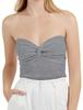 2024 Amazon Europeo y Americano Primavera y Verano Nuevo Color Sólido Torcido Sling Corto Ajustado Espalda Descubierta Top de Tubo Suéter Ropa de Mujer