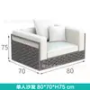 Muebles de Exterior Nórdicos Combinación de Sofá de Ratán Sala de Estar Silla de Ratán Sofá Patio Exterior Balcón Ocio Sofá Silla de Ratán