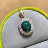 Venta Caliente Transfronteriza Colgante de Ópalo Negro Liso Natural Súper Hermoso con Piedra Principal 9*11mm Hecho a Mano Materiales Seleccionados Cuidadosamente