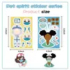 8 caras de enfermera de dibujos animados que cambian de cara collage decorativo funda para teléfono móvil monopatín cuenta manual DIY impermeable transfronterizo pegatinas de juguete para niños