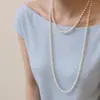 Colar de Pérolas Dupla Camada Estilo Palácio Retrô ~ Colar Choker Corrente de Clavícula Estilo Hong Kong Ins de Alta Qualidade e Versátil