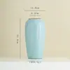 Vaso Cerâmico Chinês Ru Kiln de Shumen para Sala de Estar Arranjo de Flores Decorativo Retrô Casa Luxo Leve Recipiente de Flores de Ponta