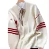 Casaco Suéter de Estilo Suave e Preguiçoso para Mulheres, Blusa Solta para Primavera e Outono 2026, Cardigã de Tricô Estilo Japonês