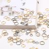 Venta caliente transfronteriza, anillo de conexión de doble anillo de hierro, material para hacer aretes, accesorios de joyería hechos a mano.