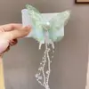 Guofeng Borla Fresco y Estilo Antiguo Nuevo Hanfu Lolita Adorno para la Cabeza Flor de Mariposa Flor de Seda Pinza para el Cabello Accesorios para el Cabello