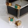 Anillo de ojo de tigre con incrustaciones de veta natural, temperamento suave, joyería de mano de moda transfronteriza popular en Europa y Estados Unidos para hombres, mujeres y parejas