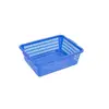 Cesta de Plástico Grande Engrosada Cesta de Volteo Cesta de Clasificación Rectangular Hueca Cesta de Almacenamiento Cesta para Lavar Verduras de Cocina Colador