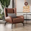 Sillón sofá de diseño minimalista italiano, cuero de pata de gato, sofá individual para sala de estar, lujo ligero, sillón reclinable cómodo, silla tigre