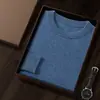 Suéter Masculino de Caxemira Gola Redonda Pronta-para-Usar Linha de Frente Outono/Inverno 2023 Novo Tricô Solto Suéter de Lã