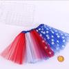 Novo traje de Dia da Independência Americana Acessórios Saia Tutu Adulto Fivela de Cabelo Faixa de Cabelo Pulseira Luvas de Rede de Pesca Adereços de Roupa