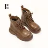 Botas Martin para Niños 2026 Nuevo Estilo Otoño/Invierno Botas Cálidas con Felpa para Niños Botines Versátiles de Moda para Niños Medianos y Grandes