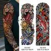 Adesivos de Tatuagem Coloridos Estilo Tradicional à Prova d'Água de Longa Duração para Braço Inteiro para Homens e Mulheres com Designs Como Dragão, Hannya, Koi, Flores e Gueixa
