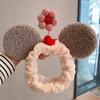 Headband de lavagem de rosto feminino Net vermelho bonito super fofo Mickey feminino dos desenhos animados pequenos Flor Beleza maquiagem headband engraçado orelha headband