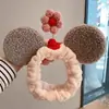 Diadema para lavar la cara para mujer Rojo de internet linda súper linda Mickey para mujer caricatura pequeña Flor Belleza maquillaje diadema divertida diadema con orejas