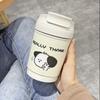 Vaso Doble para Beber Estudiante Popote Femenino de Aspecto Sofisticado Lindo Taza para Café de Pareja Vaso Termo de Acero Inoxidable 316