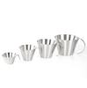 Taza medidora de acero inoxidable 304 del fabricante con mango graduado, varias capacidades, herramientas de cocina para hornear, taza de extracción de café